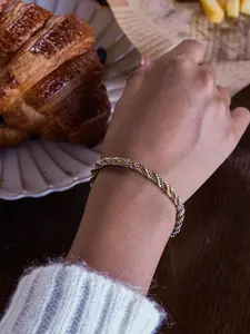 Ladies Bracelet Color Block Personalized Ball Bead Chain Twist Chain Wound Chain Stainless Steel 18k Gold Plated Waterproof Anti Allergy Simple And Fashionable Party Jewelry