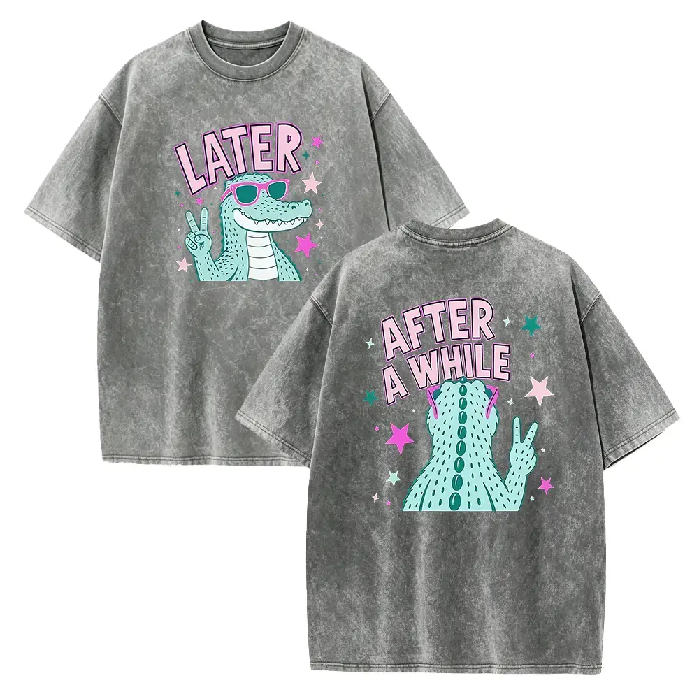 Later Alligator Shirt, After A While Crocodile, Funny Retro Gator Shirt, Cute Animal Shirts # Animal # TikTokMadeMeBuyIt # TikTokShop,men's t shirts,graphic shirts,humor graphic tee,cotton graphic tees, funny graphic tee,vintage shirts,good graphic tees