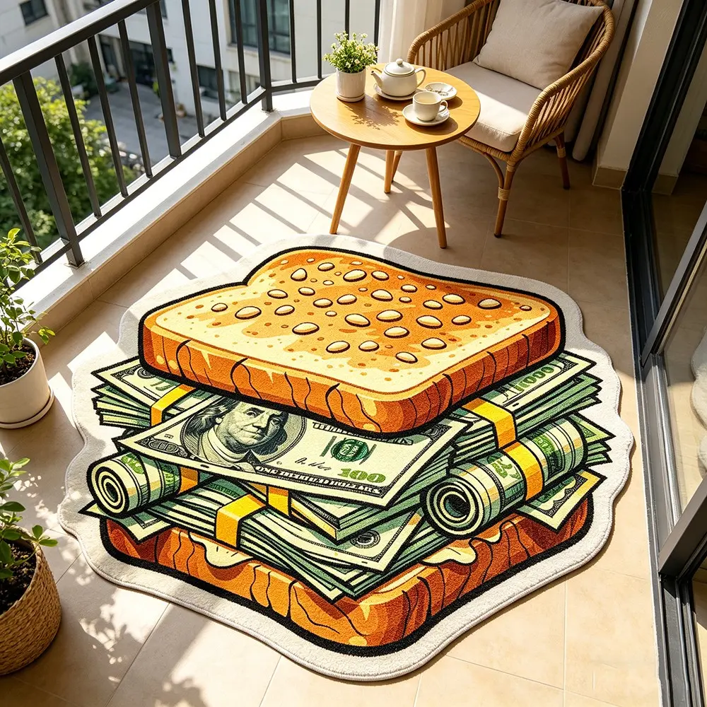 Creative Irregular Shape Home Decorative Rug, Street Style Artistic Carpet, Washable Soft Plush Mat, Home Decor Rugs, Home Decor for Living Room, Bedroom, Office