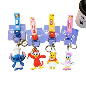 Disney Daisy & Stitch Keychain - Cute Durable Character Accessory for Keys Bags & Backpacks - Perfect for Disney Fans