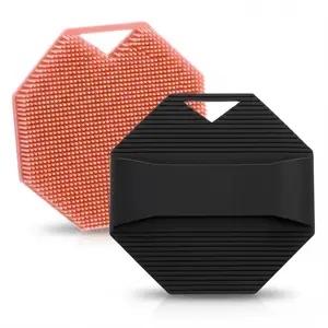 Silicone Shower Scrubber Cleansing Brush | Face scrubber  (2-Pack) | Soft Exfoliating Body Brush for Sensitive Skin | Non-Slip Loofah for Men & Women