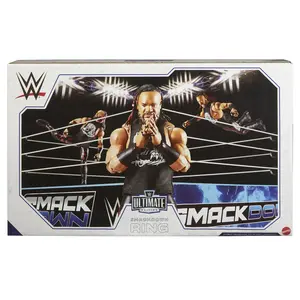 WWE Smackdown Real Scale Wrestling Ring Playset w/ Jacob Fatu Ultimate Edition Exclusive Figure Mattel WWE Toy Wrestling Ring Playset