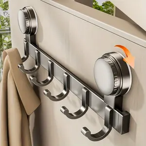 1 hole free adhesive door hook, U shaped hook, Strong load-bearing wall hook, suitable for door back/bathroom/entrance, Clothing hook, Towel hook, bathroom storage, simple design, durable plastic, installation