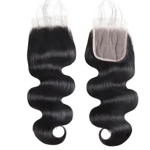 4x4 HD Lace Closure Body Wave Pre Plucked Invisible Lace Closure Transparent Human Hair Lace Front Natural Hairline