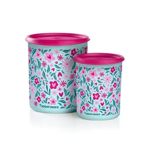 Tupperware Mother's Day One Touch Canisters | 2-piece Set Tupperware Mother's Day One Touch Canisters | 2-piece Set