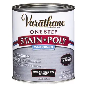 Rust-Oleum 333649 Vthane Stain & Poly Water-Based Weathered Gray