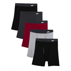Fruit Of The Loom Mens Coolzone Covered Waistband Boxer Brief 5 Pack Regular Fit Underwear Breathable Elastic Underwear