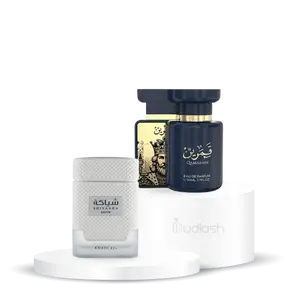 KHADLAJ Shiyaaka Snow + Qamarain Multi-Pack Alcohol-Based Eau De Parfum, Unisex Fragrance, 100 ML, Notes of Pineapple, Cedar & Oakmoss