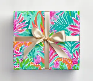 Tropical Wrapping Paper Roll, Tropical Leaves Gift Wrap Roll, Tropical Gift Wrapping Roll Jungle Gift Wrap, Monstera Wrapping Paper