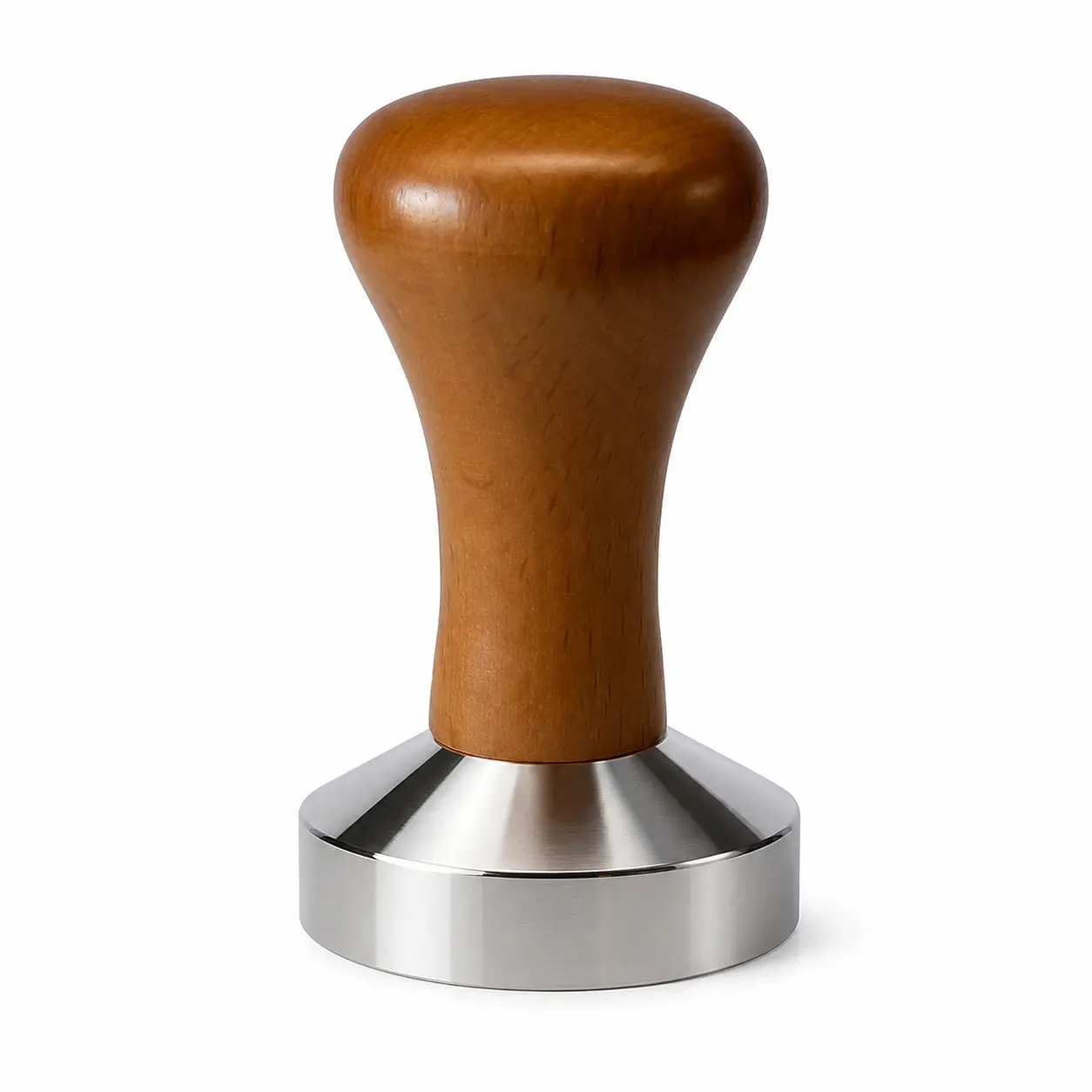 Premium 51 mm Espresso Tamper – Wooden Handle & Stainless Steel Base for Barista-Level Coffee