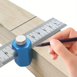 Framing Square with Holder, Carabiner Stair Guages Knobs Framing Tool, Rafter Gauge for Stair Stringer Layout Tool