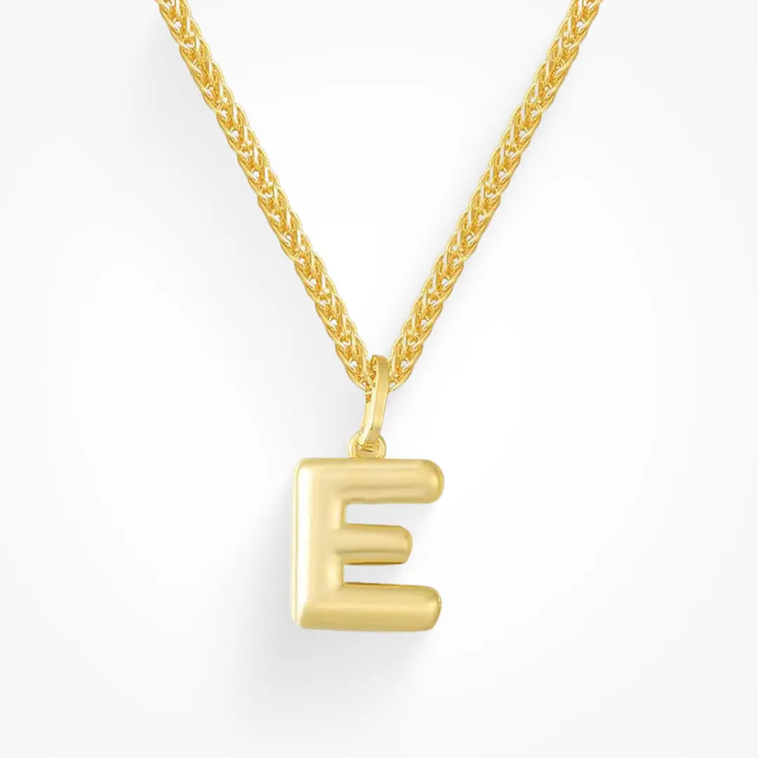 18K Gold Waterproof, Letter E