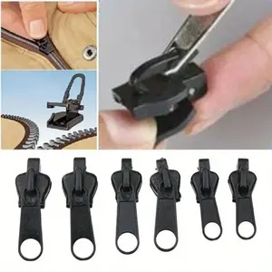 New 6pcs Instant Zipper Universal Instant Fix Zipper Repair Kit Replacement Zip Slider Teeth Rescue New Design for DIY Sew External Zipper