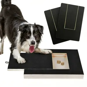 Pet Dog Scratching Board with Treat Box and Drawer, Multi-Functional Paw Nail File Toy, Safe Durable Adjustable Design, Reduces Furniture Damage