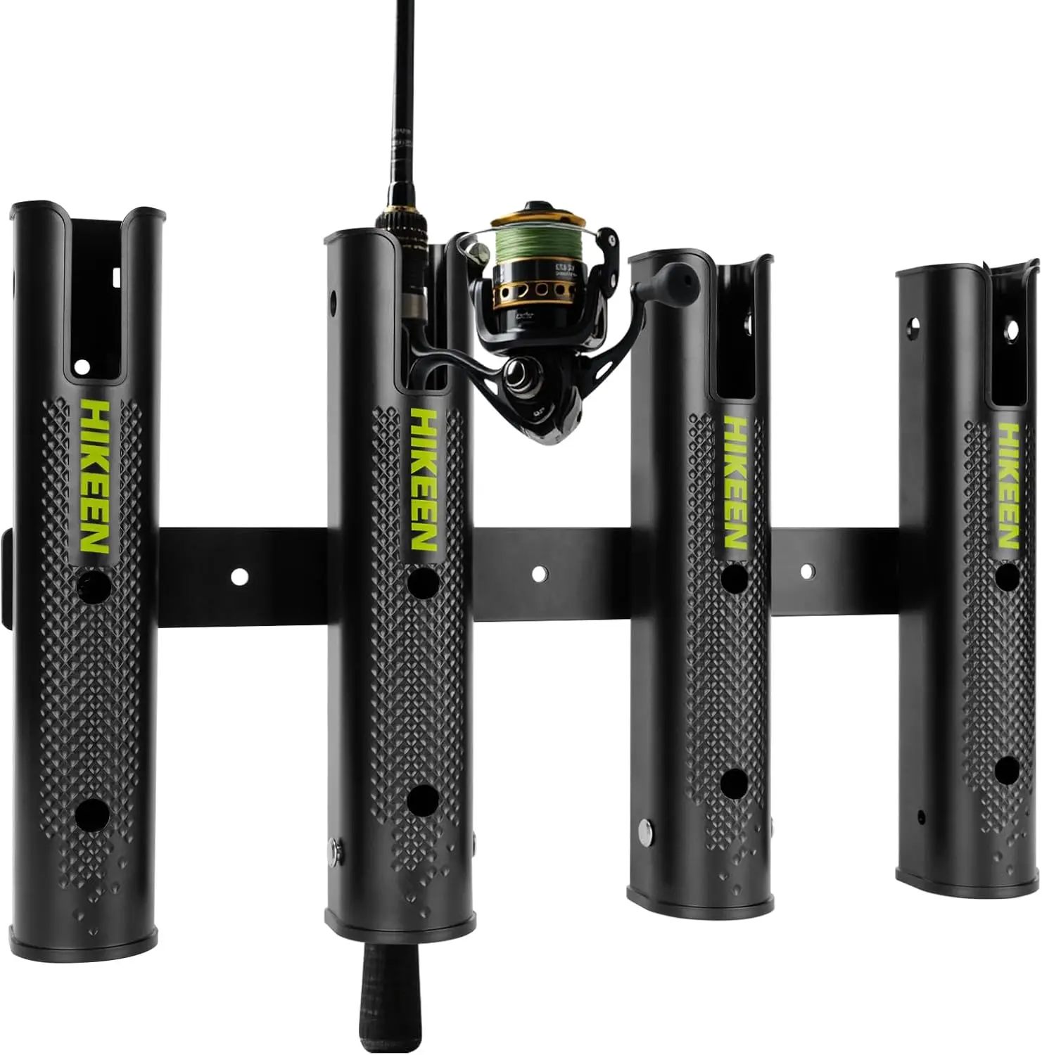 Hikeen Adjustable Heavy Duty Fishing Pole Holder - Boat & Kayak Fishing Rod Stand, Universal Track Mount with Rubber Grip, Track Mount Keeps Rods Within Reach, Fishing Pole Holders