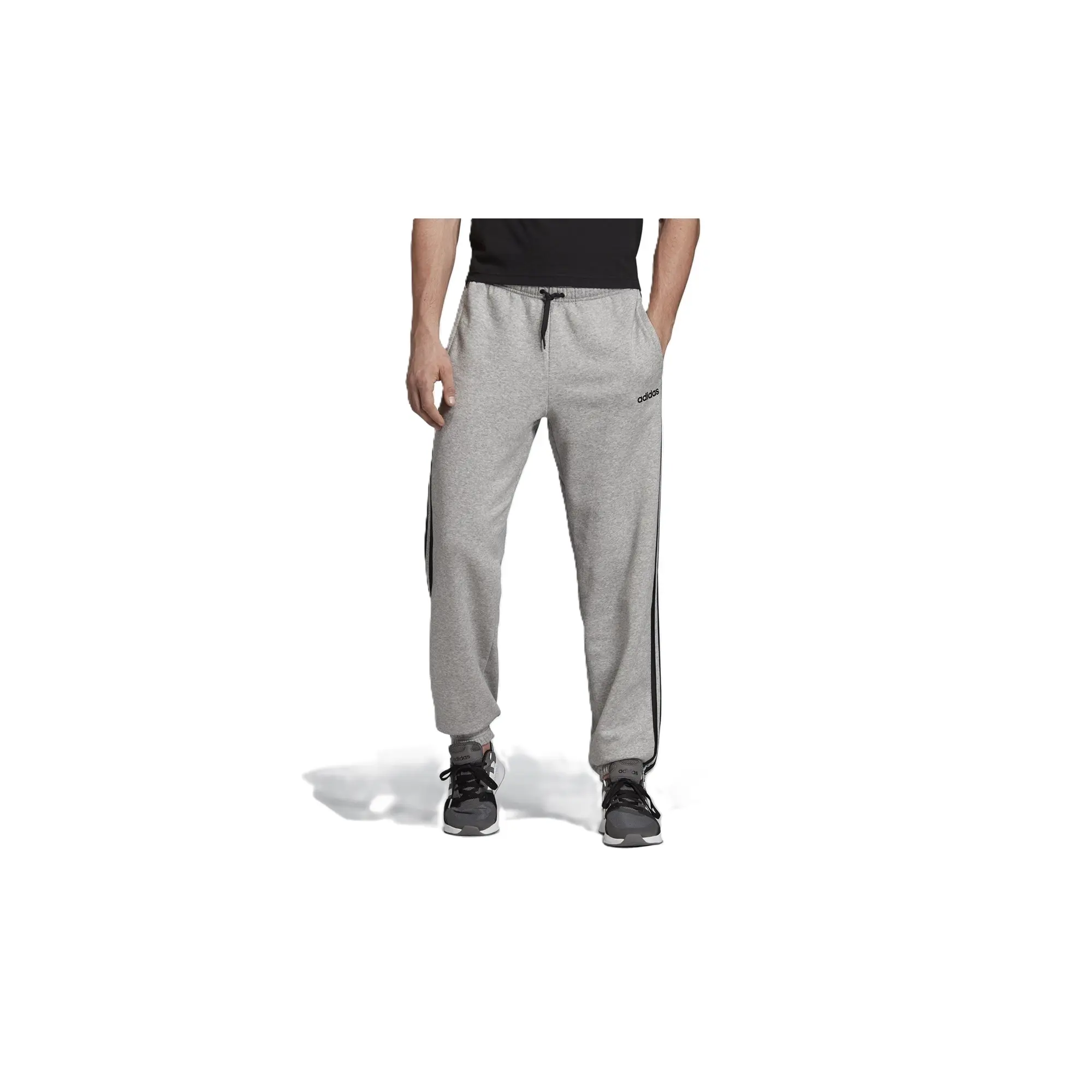 Essentials 3 Stripes Fleece Pants "Medium Grey Heather" EI4885