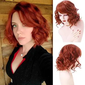 Vintage Short Curly Gold Wig for Women  Fashion Retro Heat-Resistant Synthetic Full Cap