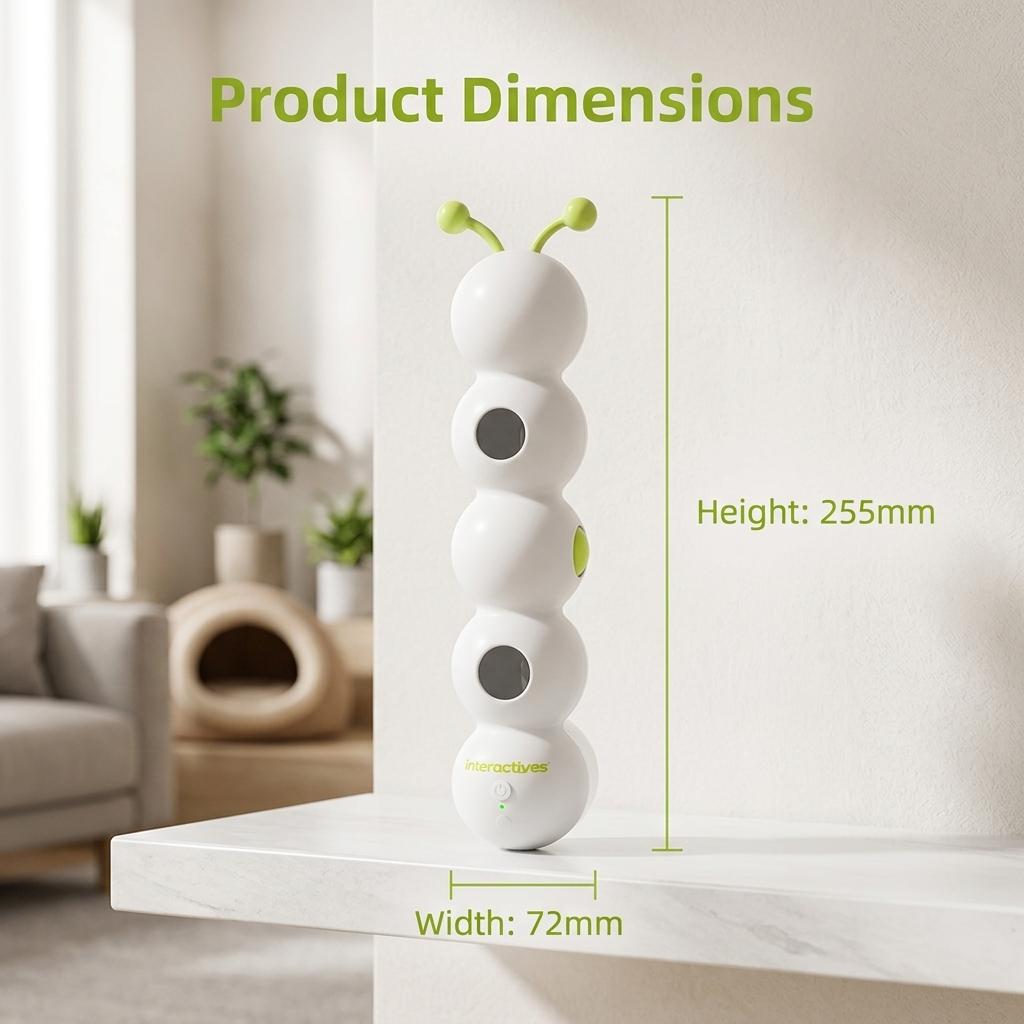 Cat Goes Crazy for This!  Auto-Moving Feather Toy with Suction Cup. USB Rechargeable & Motion Sensor Activated!