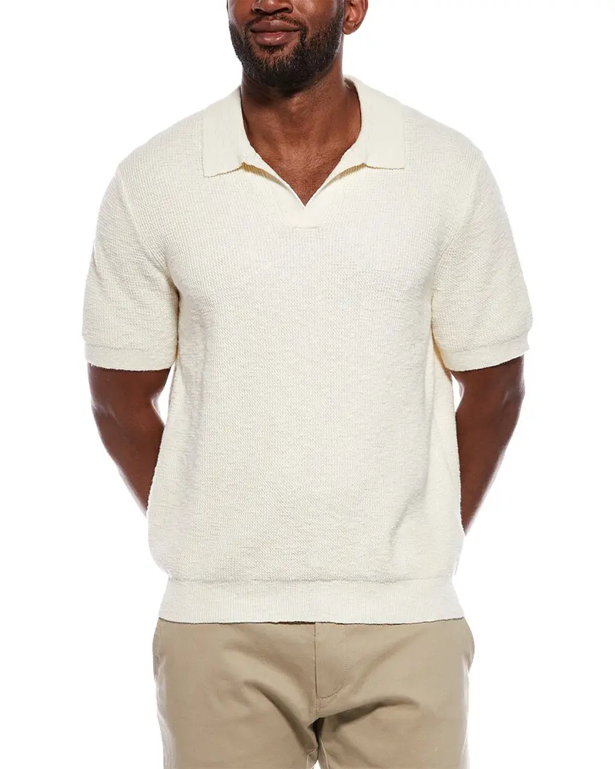 Madewell Waffle Knit Johnny Collar Polo Sweater