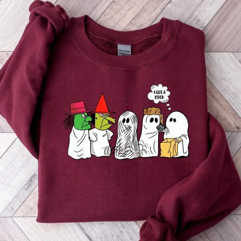 I Got A Rock Halloween Meme Sweatshirt, Funny Ghost Hoodie, Spooky Season Tshirt, Halloween Gift I Got A Rock Halloween Meme Sweatshirt, Funny Ghost Hoodie, Spooky Season Tshirt, Halloween Gift