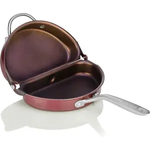 - Frittata and Omelette Pan, Double Sided Folding Egg Pan,   (PFOA Free) (Purple)