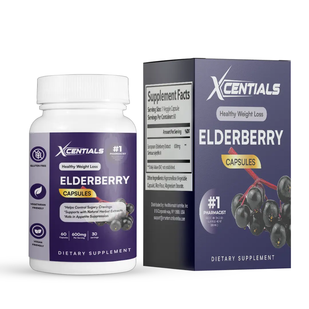 Xcentials Elderberry Capsules - 60 Count, 600mg, 18-in-1 Immune Support with Quercetin & Zinc, Gluten-Free Vegan Formula, Daily Defense Booster - Bathroom