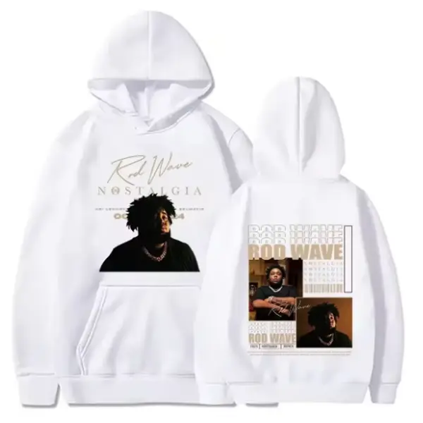 2024 Rod Wave Tour Fashion Casual Nostalgic Hip Hop Music Printed Hoodie Men's and Women's Pullover Fans Luxury Gift Top Hoodie