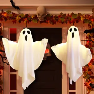 Hanging ,  Flying  for    Indoor Front Tree Yard Porch Glow in The Dark, Holiday  Hanging  Witch Halloween  Lights Decor Lighted