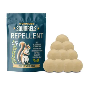 Rodent and rat repellent, peppermint oil squirrel repellent ball, suitable for indoor/outdoor/vehicle engine protection/warehouse/terrace/yard, plant formula, effectively repels rats for 30 to 60 days, safe for pets and children 10 pack