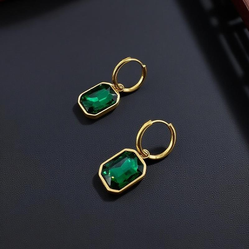 Gem de UGood, Golden Plated Brass with Rhinestones Earrdrop and Bracelet, Amplifying Fashion Aesthetics and Work Chic for Business and Party Occasions