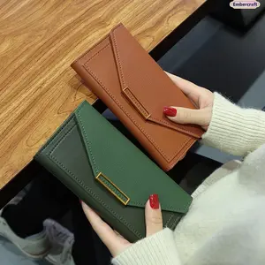 Women's Slim Long Nylon Fabric Carry All Wallet - Snap Button Closure, Coin Storage, Card Slots, Minimalist Retro Look, Multifunctional Fashion Accessory for Daily Use, Travel