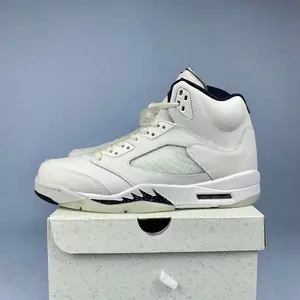 Retro Sail Basketball Shoes White Coconut Milk Splashed Ink Men's lace-up Outdoor Sports Shoes Breathable Casual Running shoes