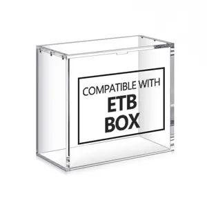 Booster Box /﻿ ETB Protector Case 5mm Acrylic Display Case Gifts for Collectors , Clear Ultra Acrylic Compatible with PKMN TCG Booster Box & Elite Trainer Box, Dustproof Display Box Durable & Impact-Resistant Magnetic Lid Closure Crystal Clear Showcase ti
