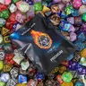 CIARAQ 42 Pcs Random Print Acrylic Dice Set with 6 Bags & Dice Display Tube, 8.5x6.38x1.5 in & 9.2x5.4x2.4 in - Ideal for Dungeons and Dragons RPG Gaming - Gift for Tabletop Gamers
