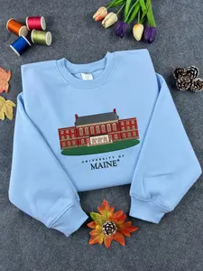 Maine University Embroidered Sweatshirt/Hoodie