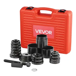 【FathersDayGift】VEVOR Wheel Bearing Press Kit, 23 PCS FWD Bearing Puller Tools, for Front Wheel Drive Bearing Removal and Installation, Wheel Bearing Tool with Sliding Screw, Bushings, Sleeve Plates, Storage Case