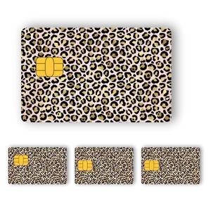 Luxury Pink & Gold Leopard Card Skin Art Deco Animal Print Stylish Wallet Upgrade for Credit Cards