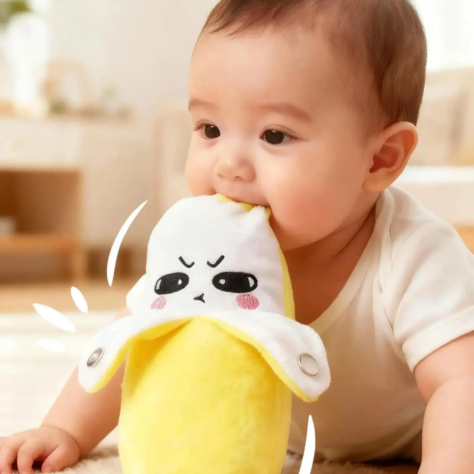 Interactive Music Plush Toy Set – Banana, Strawberry & Carrot Electric Plush Toys for Parent-Child Interaction, Couples & Friends Prank Toy, Valentine’s Day & Easter Party Fun Gift for Kids & Adults stuffed animals cute girly gifts