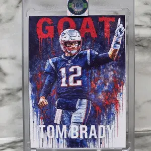 Tom Brady Patriots Custom One of One Football Card