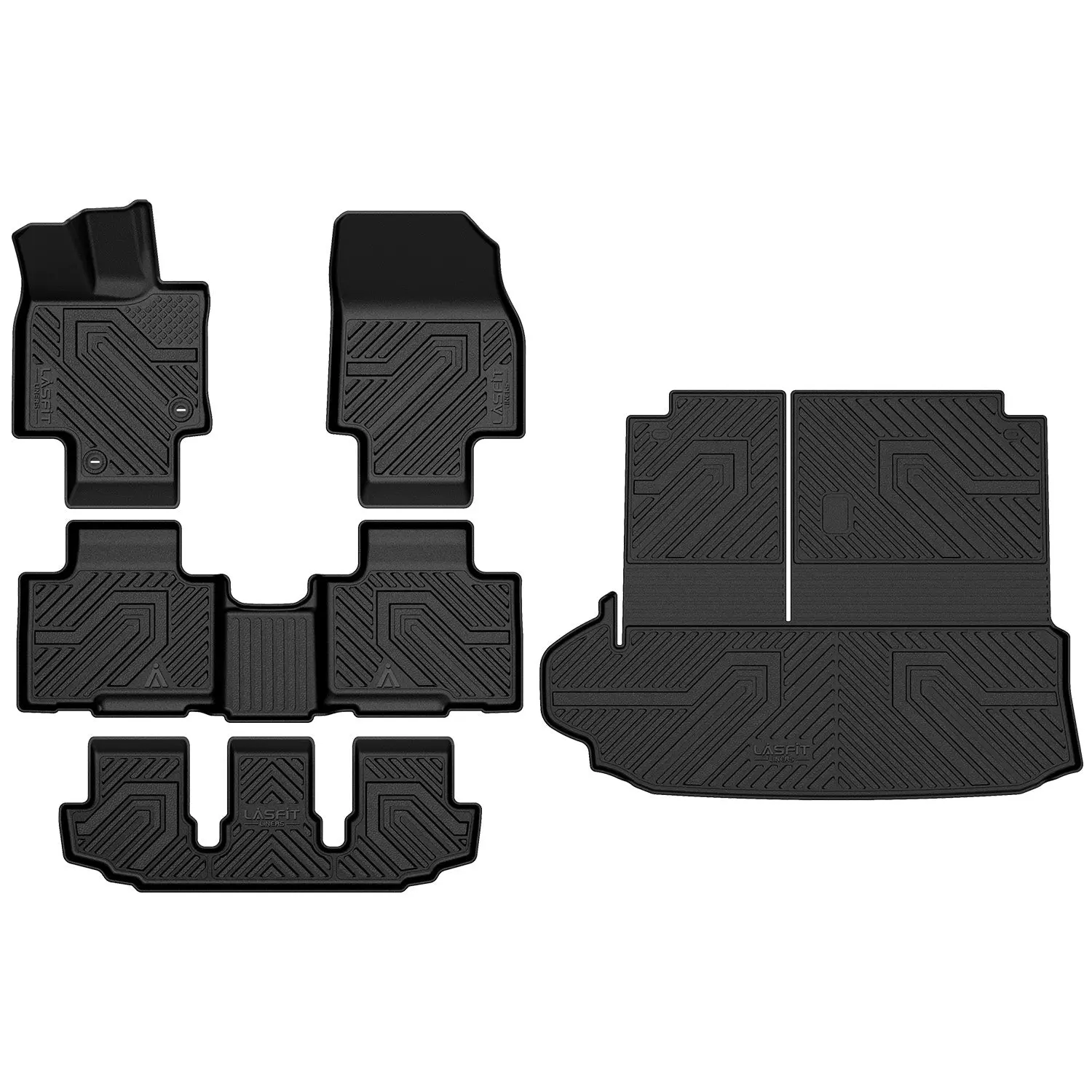 Lasfit Automotive All-Weather Car Floor Mats - Fit 2020-2026 Toyota Highlander Hybrid AWD Only, Car Accessories, Auto Parts Accessories, Seatback & Cargo Mat, Car Foot Mats