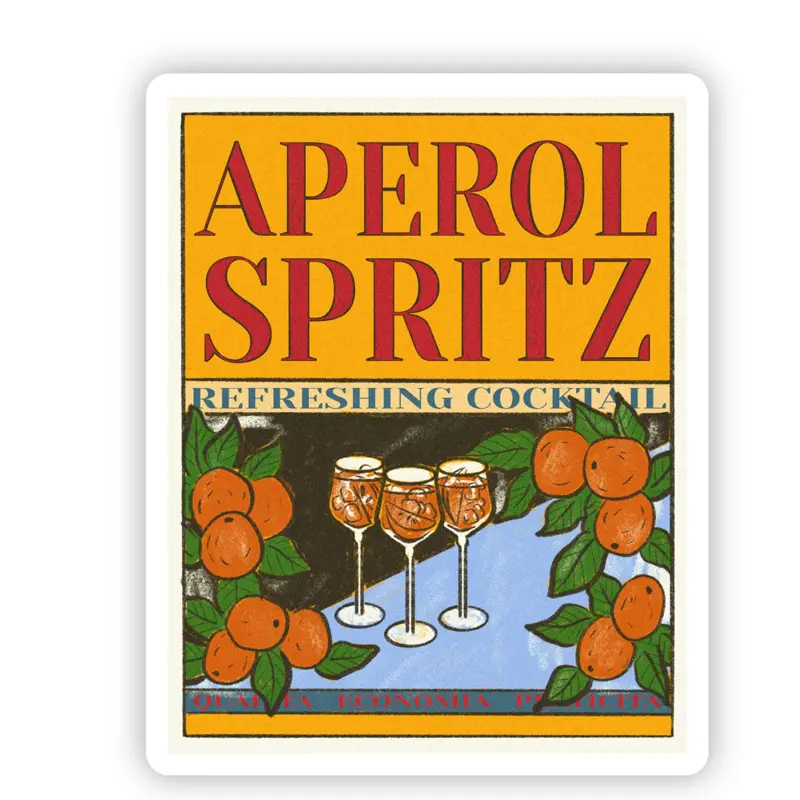 Aperol Spritz Vintage Poster Sticker