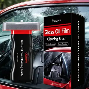 Automotive Oil Film Cleaning Brush，New Glass Coating for Windshield Glass Oil Film Remover, Strong Front，convenient and fast。