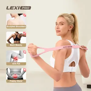 LEXI Resistance Bands Figure 8 Exercise Bands for Women Silicone Material Expander Band for Arms Chest Home Gym Yoga Equipment Quick Workout for Muscle Toning Physical Therapy Stretching Gear - Fitness Accessories