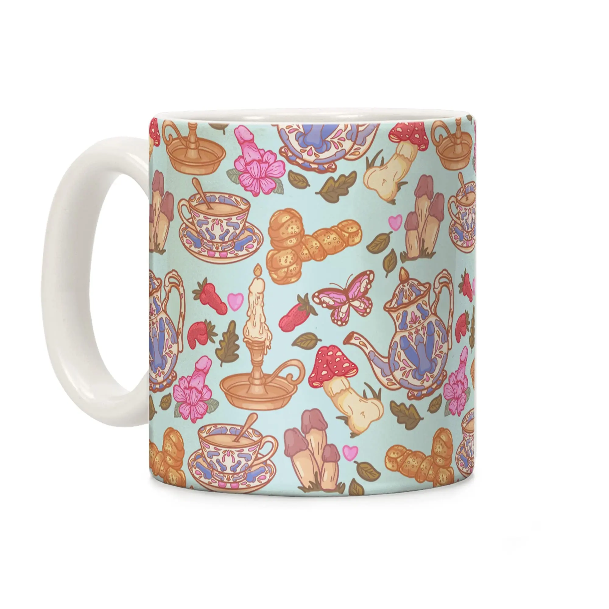 [Sale Up To 50%] LookHUMAN Cottagecore Penis Coffee Mushroom Mug