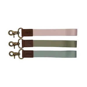 Solid-Colored Wristlet Keychain