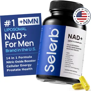 Selerb NAD+ Supplement for Men with NMN - Liposomal Complex with Trans-Resveratrol, CoQ10, Maca & Ashwagandha - Supports Cellular Renewal, Energy & Performance - 60 Capsules Dietary Healthcare Vitamins
