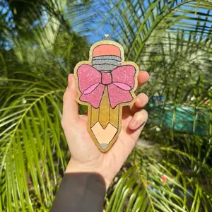 Pencil Bow - Teacher -  Car Freshie