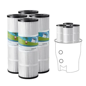 4-Pack Replacement Filter Cartridge For Hot Tub Spa Pool, 80 Sq Ft Filtration Area, Compatible With Pentair CCP320, Durable High-Flow Filter Element, Easy Install, Long-Lasting Performance, Compatibility With Popular Spa Systems