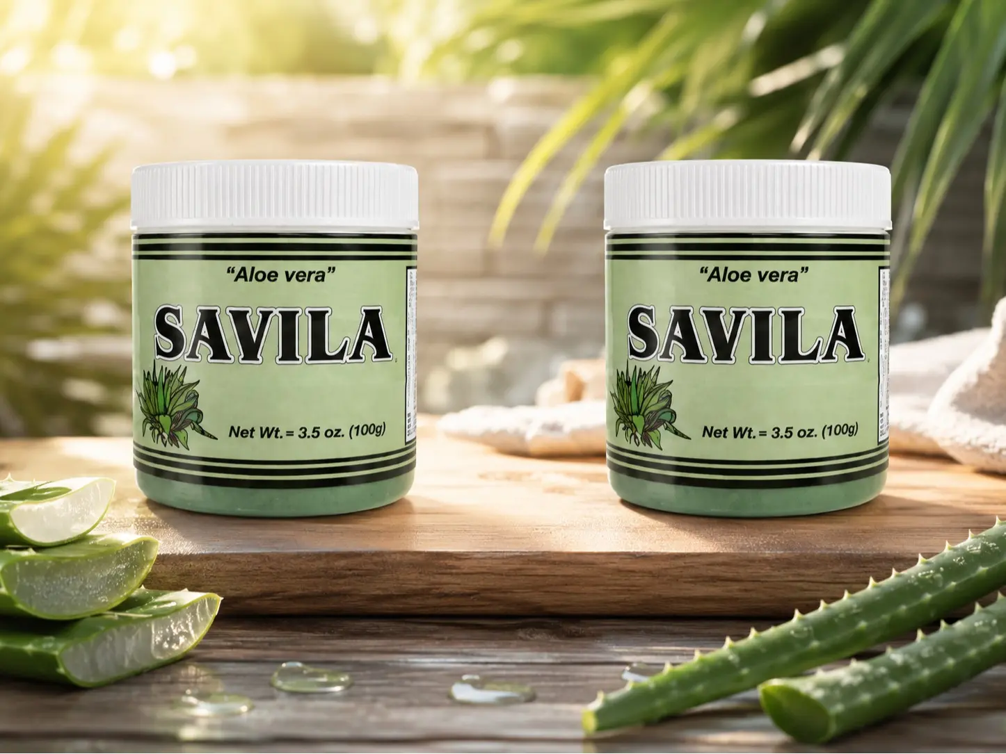 2 Aloe Vera Topical Analgesic Ointment Savila Pomada 3.5 oz.