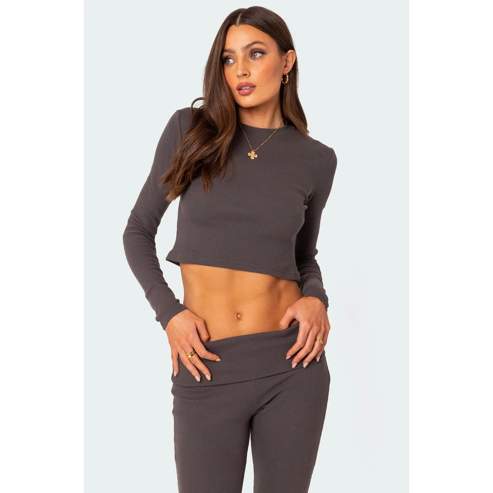 Coffee Break Ribbed Top